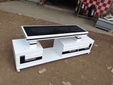 White and black tv cabinet