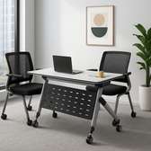 White Foldable Home Office Desk