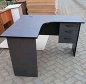 L desk with drawers