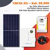 Solar Nyumbani 1.5KVA Kit 550W Bifacial Panel