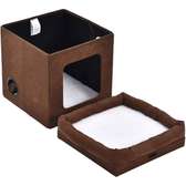 LASA Collapsible CAT House - Soft Suede With Sh...