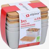 UK Original - Alpina plastic storage box with bamboo lids