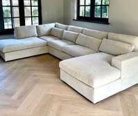 Sectional Sofa Large Soft Fabric Seating