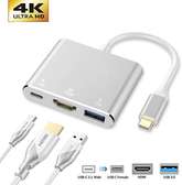 3 in 1 Type-C to 4K HD HDMI USB 3.0 Hub USB-C Adapter