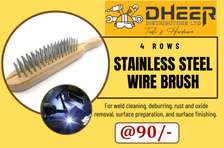 STEEL WIRE BRUSH (4 ROW) wooden handle