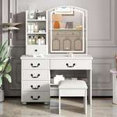 Dressing Table: Led Light Vanity Table, Sleek Makeup Station