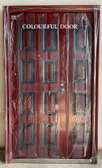 Double Steel Door with Solid Dark Brown Front