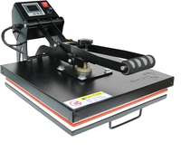 A4 FLATBED T-Shirt Heat Press Machine, 15" x 15", Black