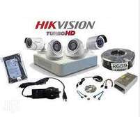 Hikvision Four CCTV Cameras System Kit Package Set Up
