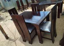 4 Seater Mahogany Framed Dining Table Sets