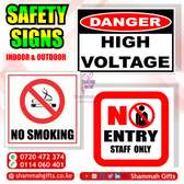 INDOOR & OUTDOOR CUSTOM-MADE SAFETY SIGNS