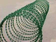 concertina green razor barbed wire