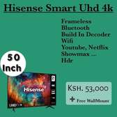 50 Hisense smart UHD 4K Frameless +Free wall mount
