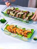 3 pcs baking & microwaveable glass casserole tins