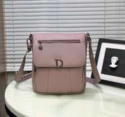 Chic Pink Faux Leather Crossbody Bag Compact Size