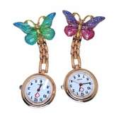 Butterfly Nurse Watch Brooch Clip-On Fob Medical Students