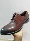 Franco Leather Laced Official Men Shoes Coffee Brown