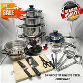 30pcs Marwa Heavy Stainless Steel Cookware Set