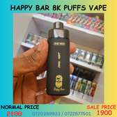 HAPPY BAR 8000 Puffs Rechargeable Vape on SALE @1900