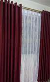 Maroon poly cotton curtain