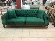 Top green three seater chesterfield sofa set