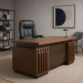 Office Desk: 140cm Compact Executive Office Modern Desk