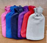 Hot water bottles with a woolen cover