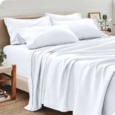 White plain pure cotton bedsheets