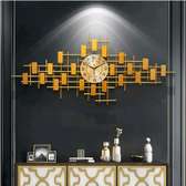 Large Gold metal sunburst Wall Clock