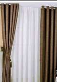 Brown Curtains and sheers
