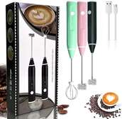 2 in1 Electric Milk Frother, Rechargeable hand-Held