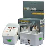 Universal Travel Power Adaptor Plug- 2 Usb Ports