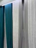 Elegant Teal & White Blackout Curtains Floor-Length