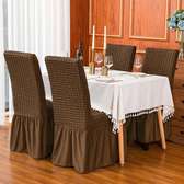 Brown luxurious 6 piece dining set covers