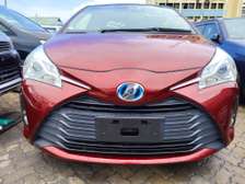 Toyota Vitz hybrid Jewela maroon 2018