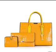 3 in 1 quality handbag (Mustard yellow)