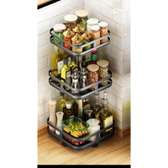 3 Tier square Metallic  Rotating Spice / Storage Rack