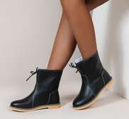 Womens Winter Ankle Boots Warm Fur Black Boots