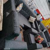 Back permanent grey five seater sofa set on sell