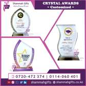 CRYSTAL TROPHIES AWARDS CUSTOMIZED FULL-COLOR