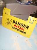 Electric fence warning signs