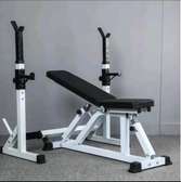 Strong semi commercial adjustable bench with squat rack