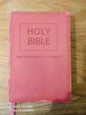 Pink leather-bound Holy Bible NIV