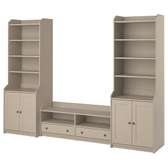 Wooden Storage Unit with Cabinets & Shelves