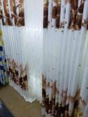 WHITE DECORATIVE CURTAIN AND SHEER