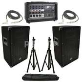 hire 2 speakers pa
