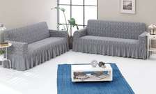 grey jacquard stretchable sofa covers