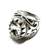 Silver Plated tone thick rings