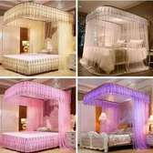 TWO STAND MOSQUITO NET WITH SLIDING RAILS
