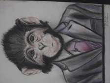 My A4 size art on a monkey in a suit.